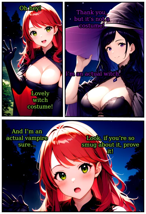 Don't mess with the girl in witch costume!